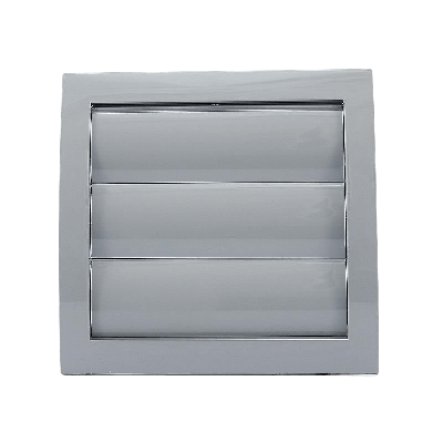 Kunststof Overdrukrooster Met Vliegengaas, Aansluiting 100mm - Grijs Kunststof Overdrukrooster Met Vliegengaas, Aansluiting 100mm - Grijs