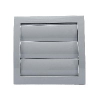 Kunststof Overdrukrooster Met Vliegengaas, Aansluiting 100mm - Grijs - thumbnail