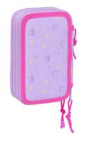 Driedubbele Pennenzak Unicorn Academy Lila 12,5 x 19,5 x 5,5 cm 37 Onderdelen - thumbnail