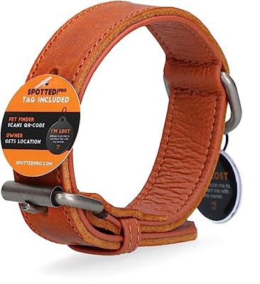 Spotted! Pro Leren Halsband Cognac 2,5 x 50 cm