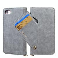 Voor iPhone 8 / 7 CMai2 Kaka-serie Litchi Texture Horizontal Flip Leather Case met Houder & Card Slots(Grijs) - thumbnail