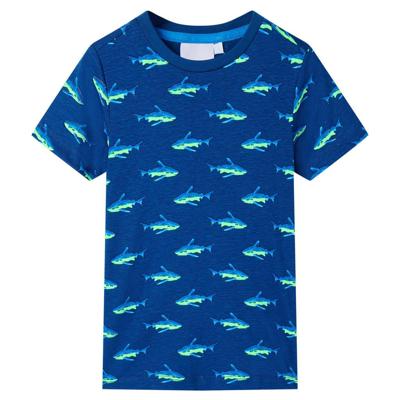 Kindershirt 92 donkerblauw