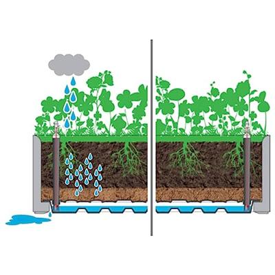 VidaXL Plantenbak hoog met latwerk en zelfbewateringssysteem antraciet
