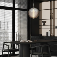 Lyora HanglampAora bol bruin glas - 9191245 - thumbnail