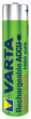 Varta RECH.AC.PowerAAA1000mAh BLI2 Oplaadbare AAA batterij (potlood) NiMH 1000 mAh 1.2 V 2 stuk(s) Varta RECH.AC.PowerAAA1000mAh BLI2 Oplaadbare AAA batterij (potlood) NiMH 1000 mAh 1.2 V 2 stuk(s)