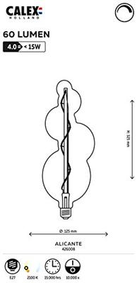 Lichtbron Alicante Titanium E27