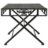 Salontafel vintage stijl inklapbaar 100x50x45 cm metaal zwart - thumbnail