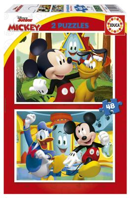 Puzzel Educa Mickey Mouse Fun House 2 x 48 - thumbnail
