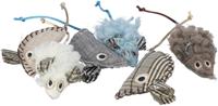 TRIXIE KATTENSPEELGOED MUIS PLUCHE STOF MET CATNIP 8 CM 72 ST - thumbnail