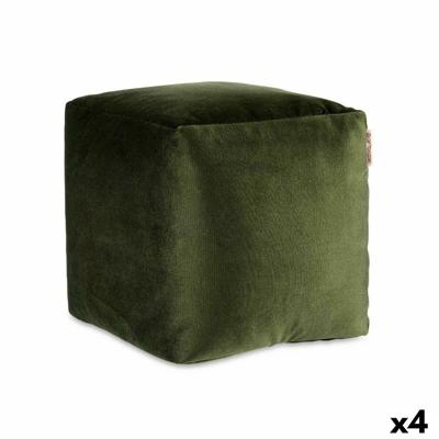 Poef Fluweel Groen 30 x 30 x 30 cm (4 Stuks)
