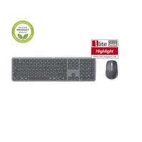 Hama Multi-Device-Tastatur-Maus-Set WKM-550, kabellos, Funk/BT, SW, QWERTZ DE Set met toetsenbord en muis Draadloos QWERTZ, Duits Zwart - thumbnail