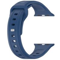 By Qubix - Square siliconen band - Donkerblauw - Compatible met Apple Watch 38mm / 40mm / 41mm / 42mm - Compatible Apple watch bandjes - thumbnail