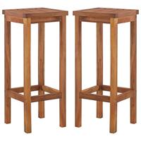 Barkrukken 2 st massief acaciahout - thumbnail