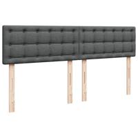 Boxspring met matras stof donkergrijs 180x200 cm - thumbnail