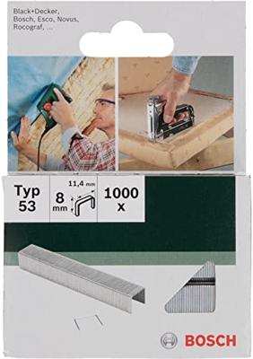 Bosch Accessories 2609255820 Nieten met fijn draad Type 53 1000 stuk(s) Afm. (l x b) 8 mm x 11.4 mm