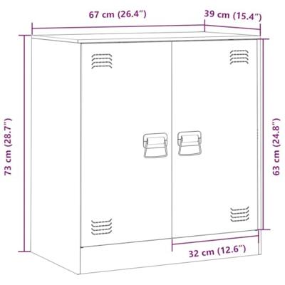 Dressoir 67x39x73 cm staal zwart Dressoir 67x39x73 cm staal zwart