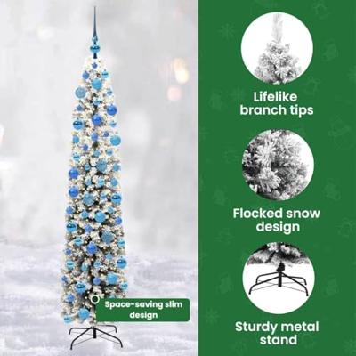 VidaXL Kunstkerstboom groen 180 cm pvc en staal en kunststof