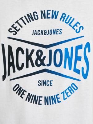 JACK & JONES T-shirt JJNICK met logo wit