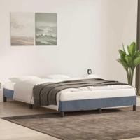 Bedframe zonder matras 140x220 cm fluweel donkergrijs - thumbnail