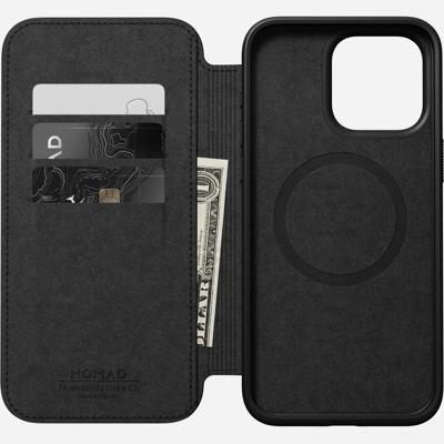 Nomad Modern Horween leather folio iPhone 15 Pro Max - Black