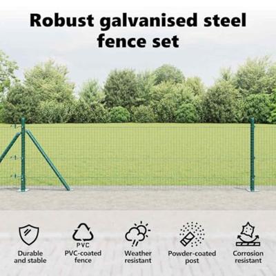 VidaXL Afrasteringspaal groen 25 x 0,6 m (25 x 25 mm gaas)