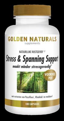 Golden Naturals Stress & spanning support 180 Vegetarische capsules