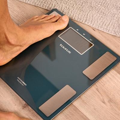 Digitale Personenweegschaal Taurus INCEPTION PERFE Blauw Groen Gehard glas 180 kg