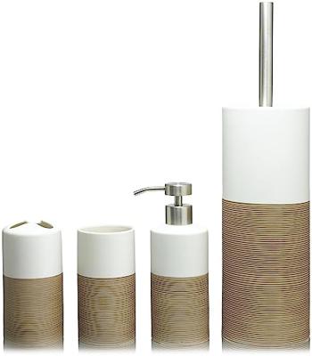 Toiletborstelhouder Sealskin Doppio 10,1 x 26,2 cm Porselein Zand