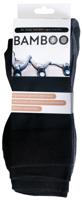 Bamboo Sportsokken Zwart Maat 43-47 - thumbnail