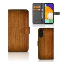 Samsung Galaxy A04s | Samsung Galaxy A13 5G | Book Style Case | Donker Hout - thumbnail