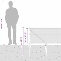 VidaXL Afrasteringspaal zilver 25 x 0,6 m (13 mm gaas) staal - thumbnail