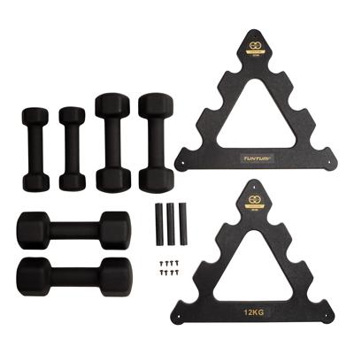 Tunturi Centuri Dumbbell Set | Met Opbergrek | Neopreen l 1 t/m 3 kg