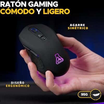 Wireless muis The G-Lab KULT-KRYPTON Zwart