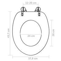VidaXL Toiletbril met deksel waterdruppel mdf groen - thumbnail