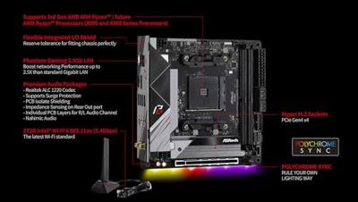 Moederbord ASRock B550 PHANTOM GAMING-ITX/AX AMD AM4 AMD B550 AMD