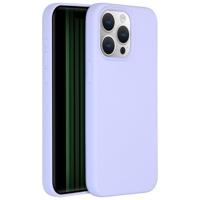 Accezz Liquid Silicone Backcover iPhone 15 Pro Max Telefoonhoesje Paars - thumbnail