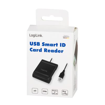 LogiLink CR0047 smart card reader Binnen USB 2.0 Zwart