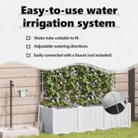 Tuin Bloempot 3 pcs Wit Staal - thumbnail