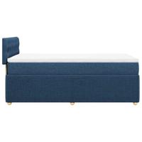 Boxspring met matras stof blauw 90x190 cm - thumbnail