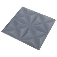 VidaXL 48 st wandpanelen 3d origami 12 m² 50x50 cm grijs - thumbnail