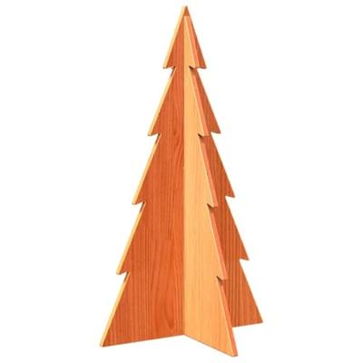 Kerstdecoratie kerstboom 80 cm massief grenenhout wasbruin Kerstdecoratie kerstboom 80 cm massief grenenhout wasbruin