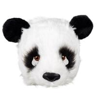 Pluchen halfmasker Panda - thumbnail
