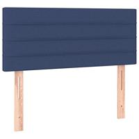 Boxspring met matras stof blauw 120x200 cm - thumbnail