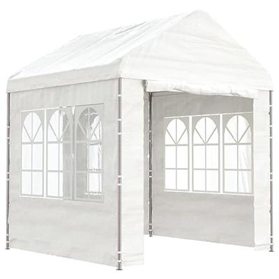 Prieel met dak 2,28x2,23x2,69 m polyetheen wit - thumbnail