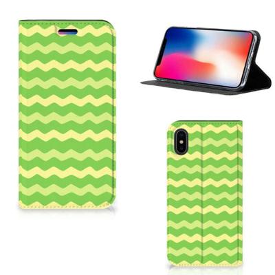 Apple iPhone X | Xs | Hoesje met Magneet | Waves Green