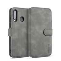 Dg. MING retro olie kant horizontale flip case met houder & kaartsleuven & portemonnee voor Huawei P30 Lite (grijs) - thumbnail