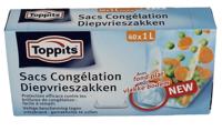 Toppits diepvrieszakjes 1 liter 40 stuks | 5 stuks - thumbnail