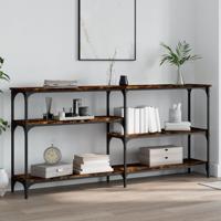 Wandtafel 160x29x75 cm bewerkt hout gerookt eikenkleurig - thumbnail
