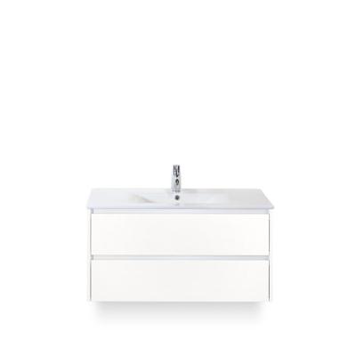 Dante Badmeubelset 100 cm - Wit Hoogglans - Keramische Wastafel Wit Enjoy