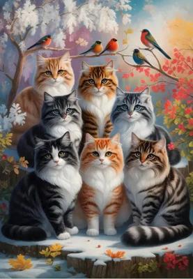 Feline Winter Puzzel 1000 stukjes